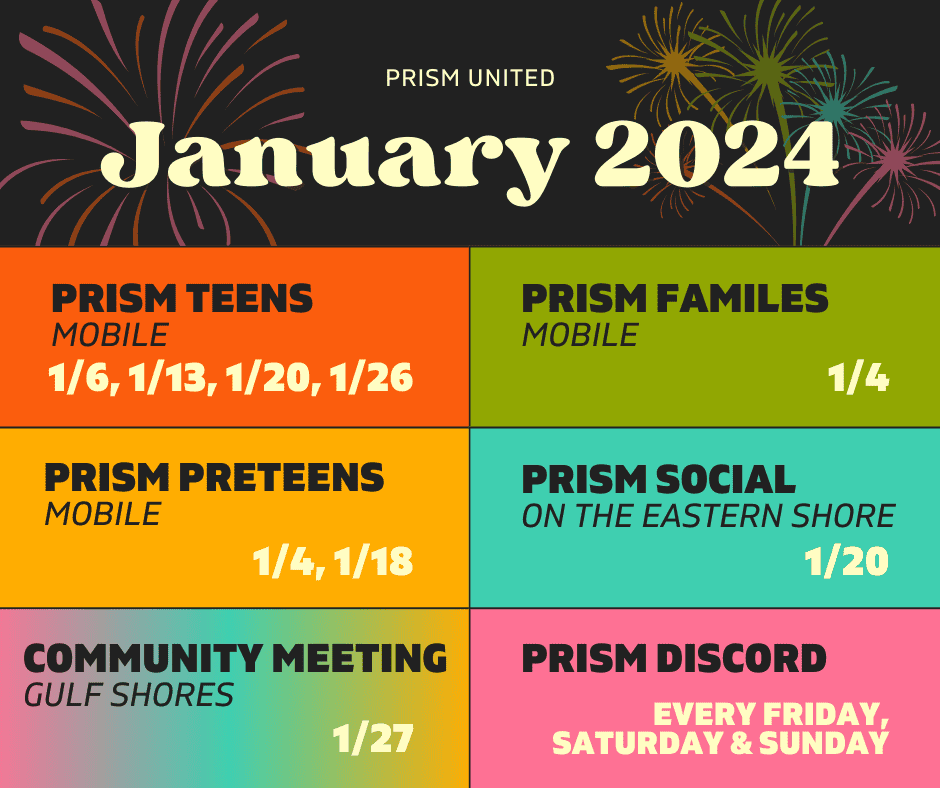 January teens schedule graphic