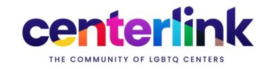 Logo of centerlink: the community of LGBTQ+ centers, with colorful lettering.