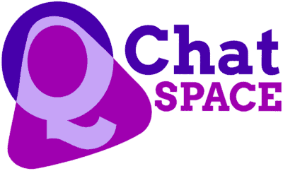 Logo of chatspace with a speech bubble and the letter q.