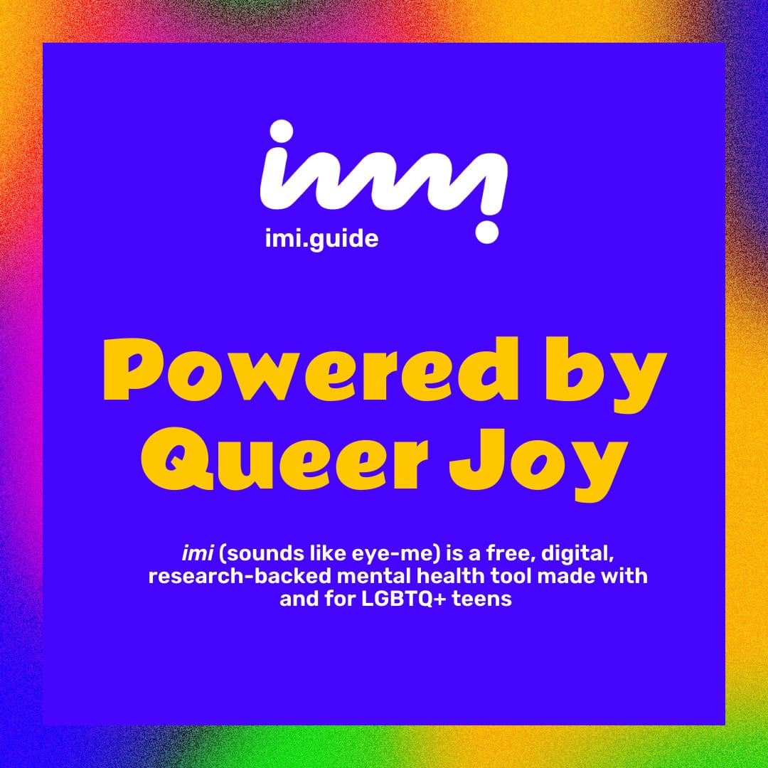 imi Powered by Queer Joy banner.