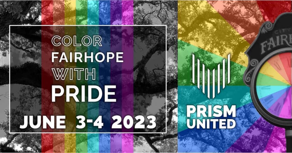 COlor Fairhope with Pride Graphic