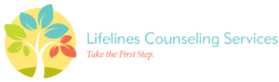 Logo of lifelines counseling services with the slogan "take the first step.